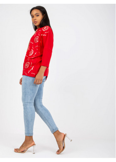 Červené tričko s potlačou