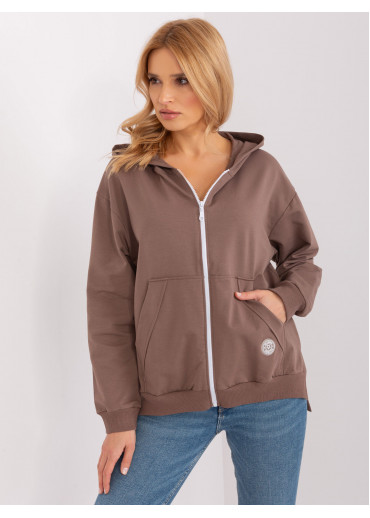 Hnedá mikina s kapucňou