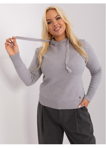 Sivý pulóver s kapucňou