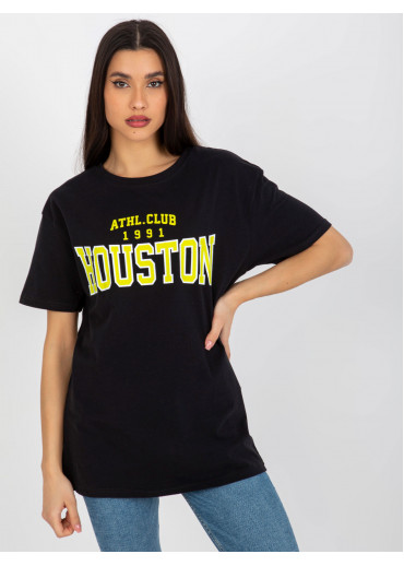 Čierne basic tričko s potlačou