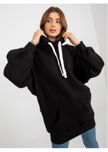 Čierna predĺžená mikina