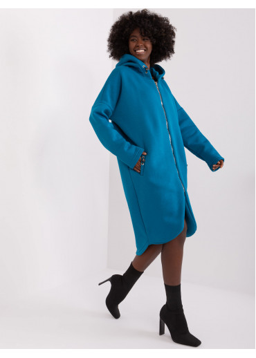 Zelená predĺžená mikina