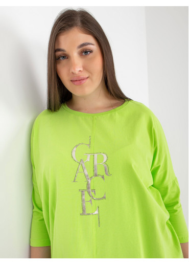 Limetkovo zelená tunika s potlačou