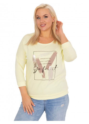 Vanilkovo žlté tričko s potlačou