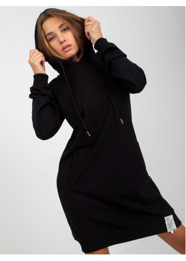 Čierna mikinová tunika