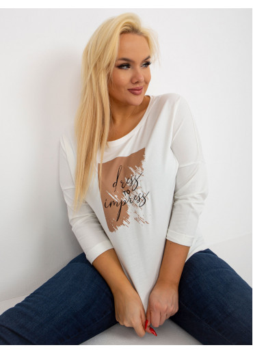 Smotanovo biele tričko s potlačou