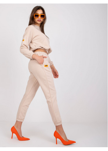 Béžovo hnedá tepláková súprava