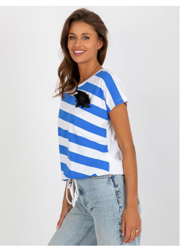 Modré tričko pruhy