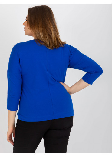 Modré tričko s potlačou