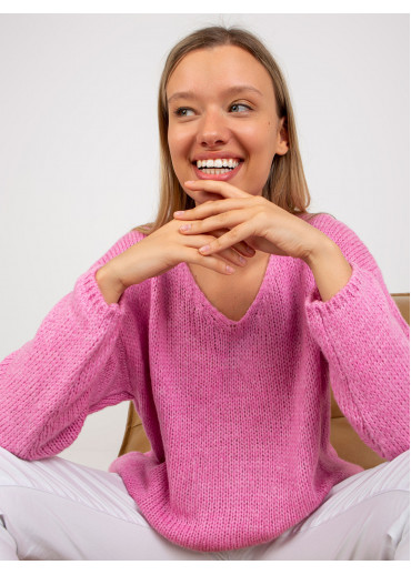 Ružový pulóver