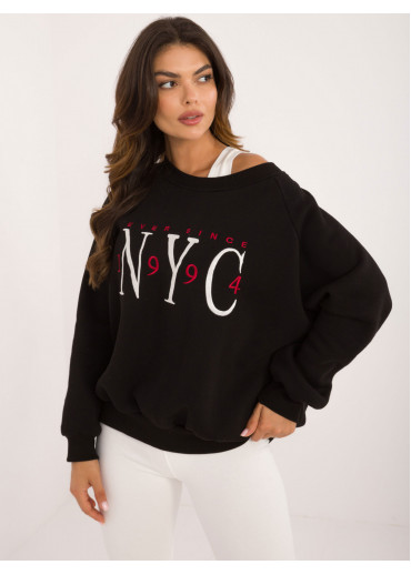 Čierna dámska oversize mikina