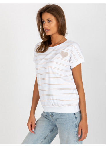 Béžovo hnedé tričko srdce