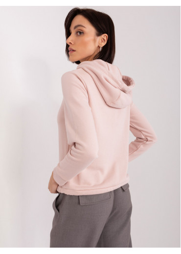 Púdrovo ružová mikina s kapucňou