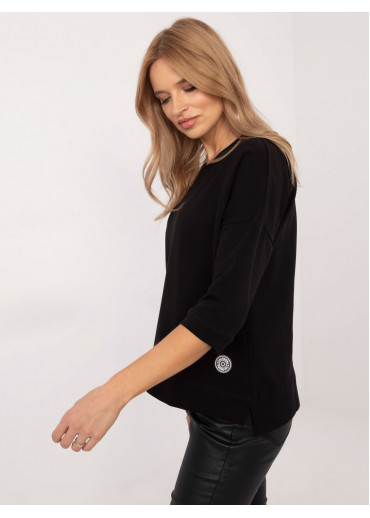 Čierna dámska mikina