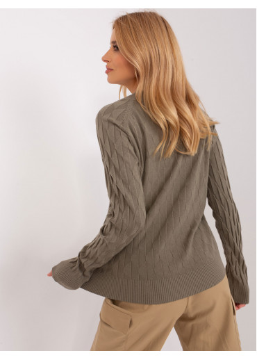 Khaki zelený pulóver