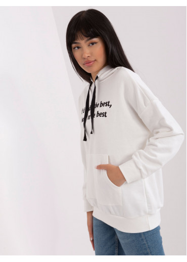 Smotanovo biela mikina s kapucňou