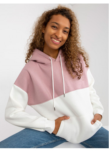 Tmavopúdrovo ružová dvojfarebná mikina