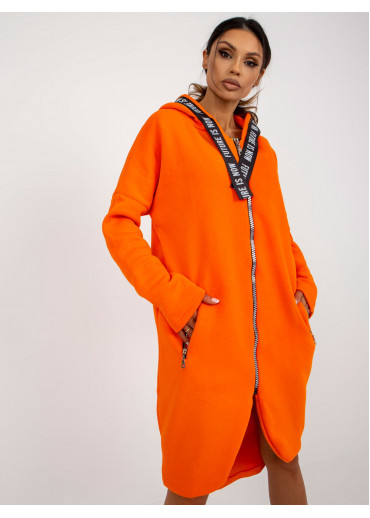 Oranžová dlhá mikina