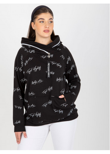 Čierna mikina s kapucňou