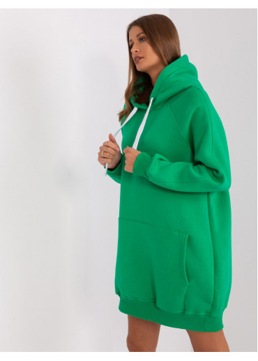 Zelená predĺžená mikina