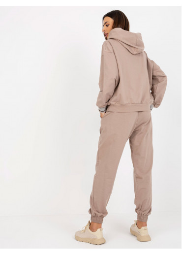 Béžovo hnedá tepláková súprava