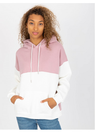 Tmavopúdrovo ružová dvojfarebná mikina