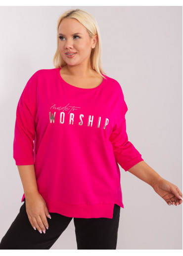 Fuchsiovo ružové tričko Worship