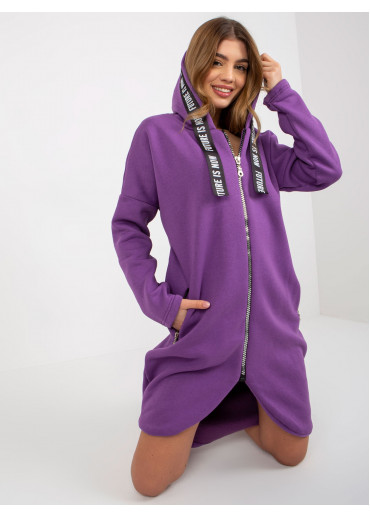 Fialová dlhá mikina