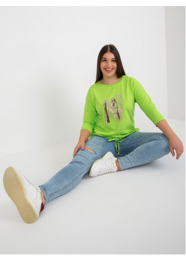 Limetkovo zelené tričko s potlačou