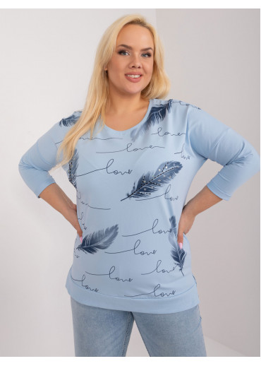 Svetlomodré tričko s potlačou