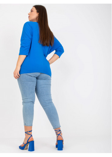 Modré tričko s potlačou