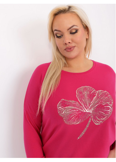 Fuchsiovo ružové tričko s potlačou