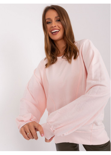 Púdrovo ružová basic mikina