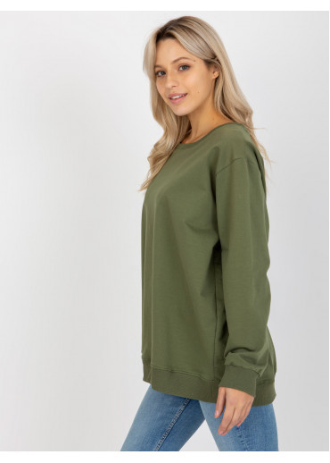 Khaki zelená basic mikina