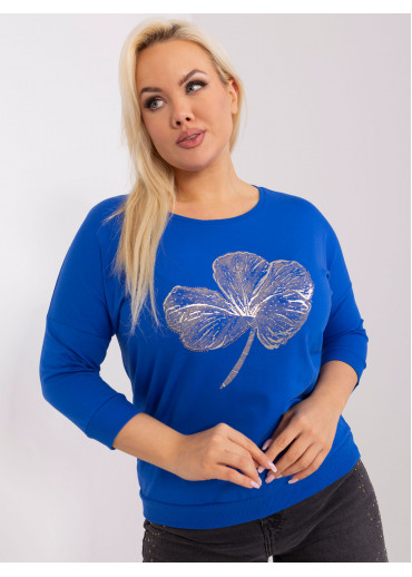 Kobaltovo modré tričko s potlačou