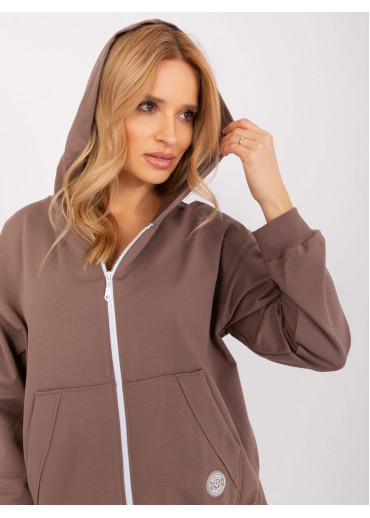 Hnedá mikina s kapucňou