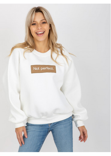 Smotanovo biela mikina Not perfect