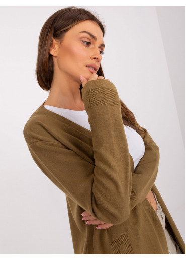 Olivovo zelený kardigán