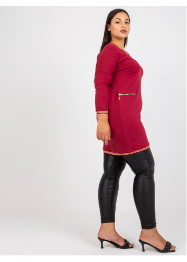 Bordovo červená tunika