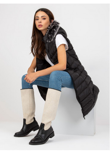 Čierna prešívaná vesta