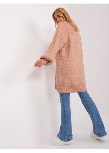 Tmavopúdrovo ružový predĺžený sveter