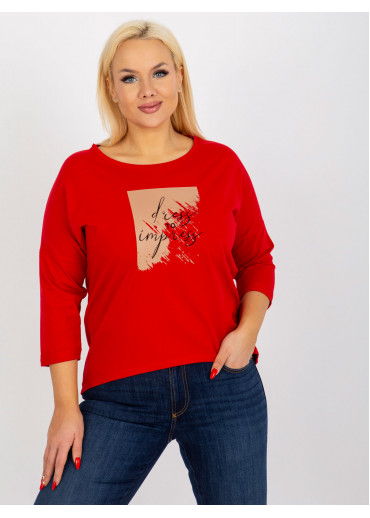 Červené tričko s potlačou