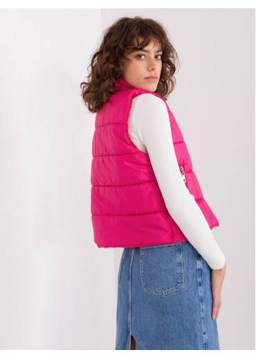 Fuchsiovo ružová bunda bez rukávov