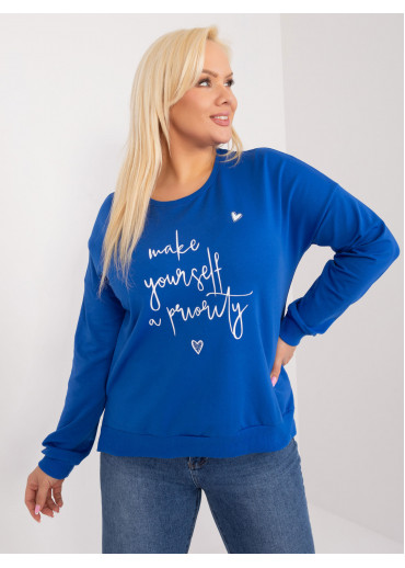 Kobaltovo modré dámske tričko s dlhým rukávom