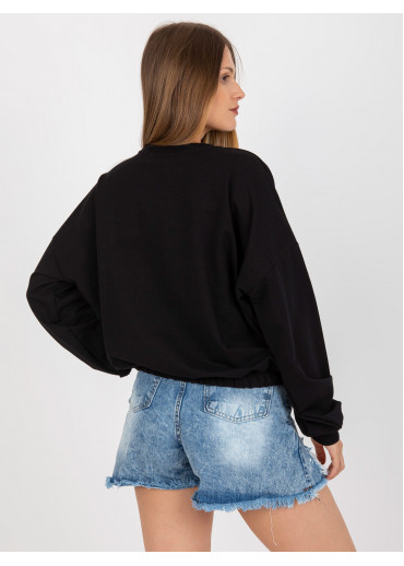 Čierna mikina s potlačou