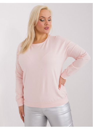 Púdrovo ružové tričko s dlhým rukávom