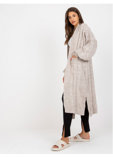 Béžovo hnedý kardigán