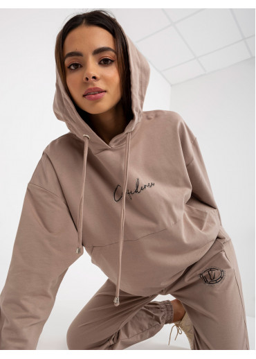 Béžovo hnedá tepláková súprava