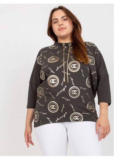 Khaki zelené tričko s potlačou