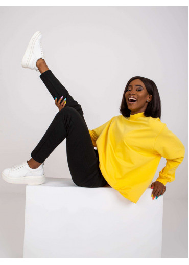 Žltá mikina so stojačikom